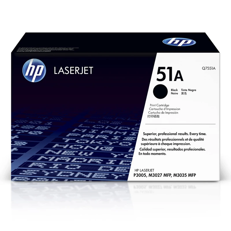 HP Q7551A 51A Original LaserJet Toner Cartridge, Black, Single Pack