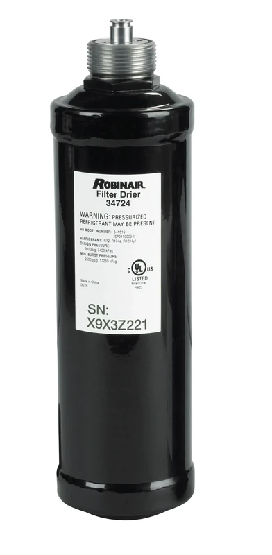 Robinair 34724 A/C Recycling Filter-Drier Spin-On Filter, Black