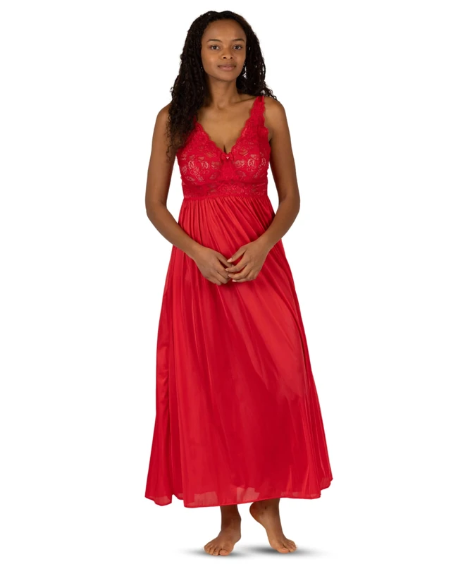 Shadowline Women's Shadowline Classy for Women, Elegant Women's Sleepwear nightgowns, Red, L UK