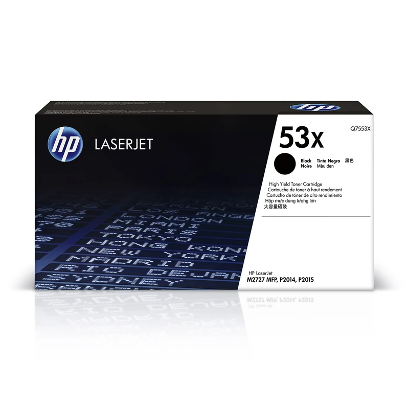 HP Q7553X 53X High Yield Original LaserJet Toner Cartridge, Black, Single Pack