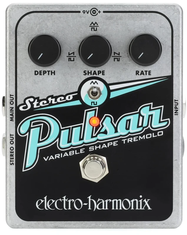 Electro Harmonix Stereo Pulsar Pedal for Electric Guitar Silver
