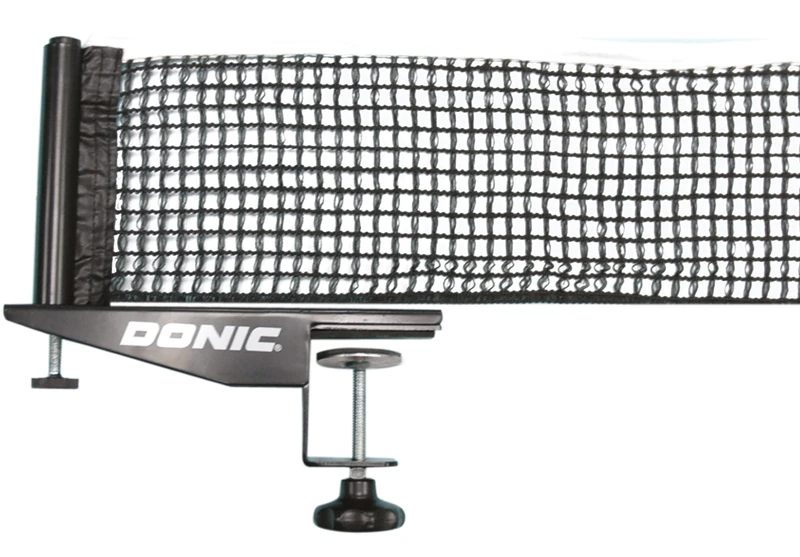 Donic-Schildkröt Rallye Table Tennis Net, Competition Rugged Set, Adjustable, Cotton, Stable Fixation, Maximum Table Thickness 5 cm, 808341