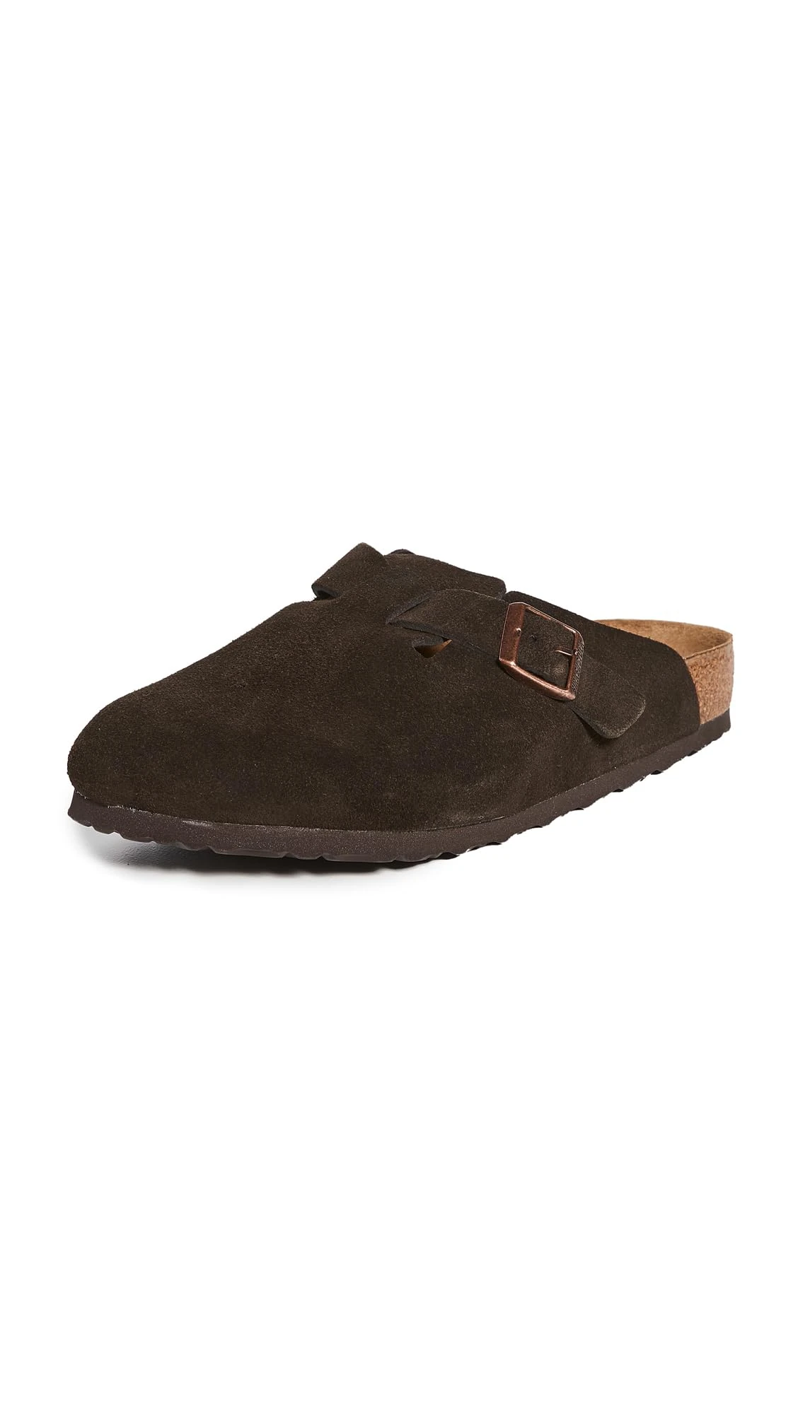 Birkenstock Unisex Boston Soft Footbed, Mocha Suede, 46 M EU
