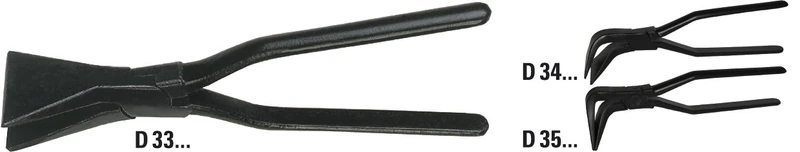 Bessey D34-60 45 Degree Curved Powder-Coated Seaming Pliers, Black/Red