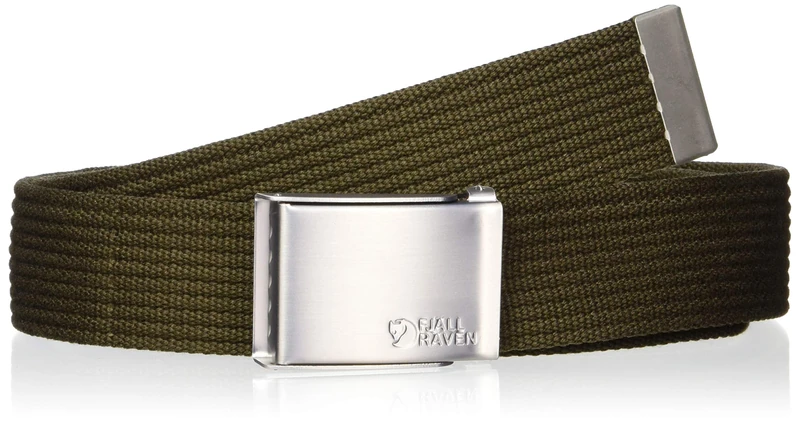 Fjällräven Men's Canvas Belt, Dark Olive, One Size