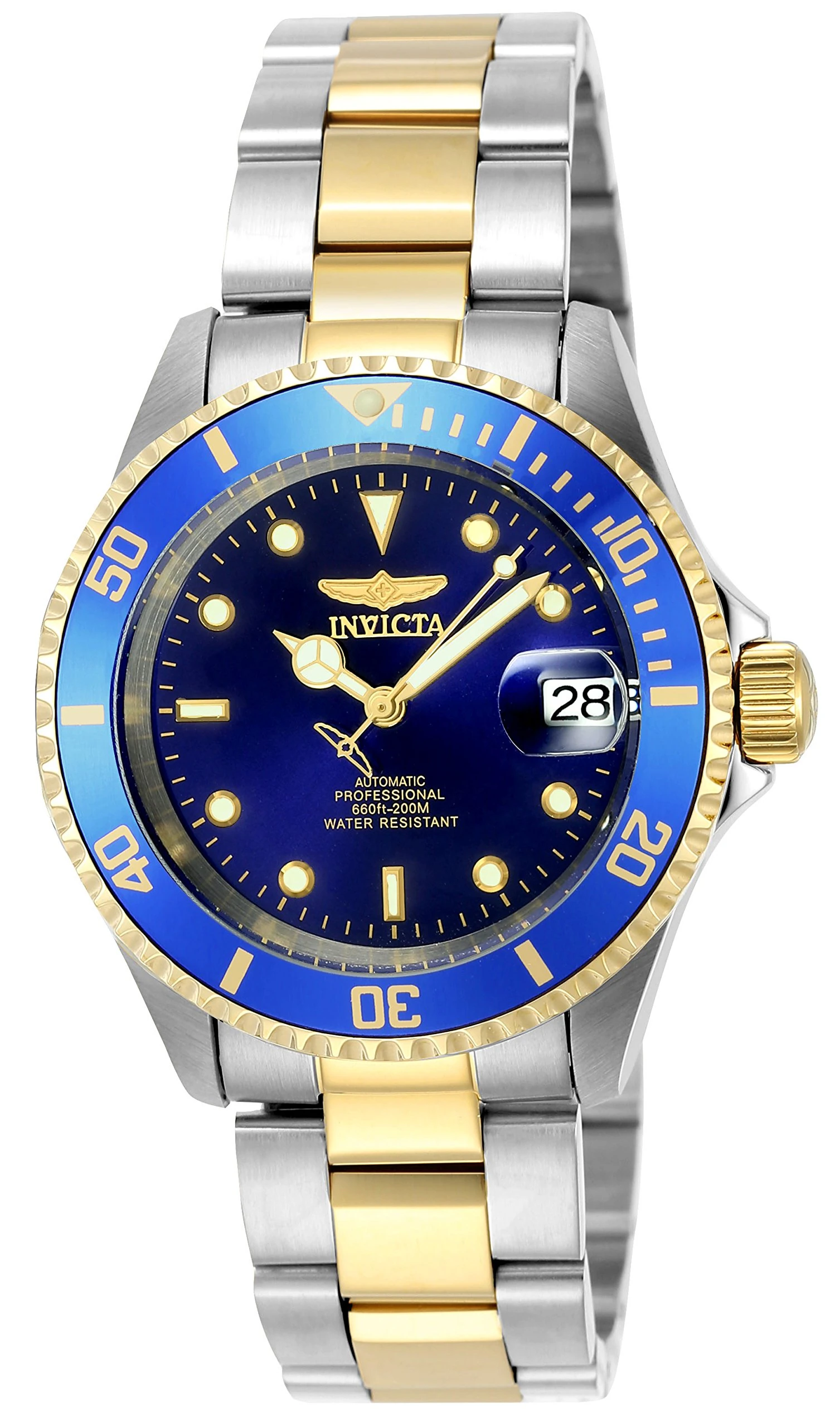 Invicta Pro Diver 8928OB Men's Watch - Waterproof - Analogue - Automatic Movement - stainless steel with blue dial - 40mm