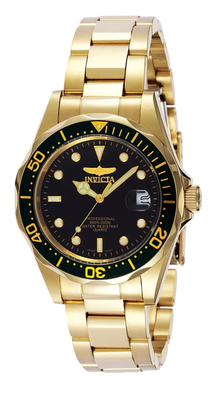 Invicta Pro Diver 8936 Watch - Waterproof - Analogue - Quartz Movement - stainless steel with black dial - 37mm