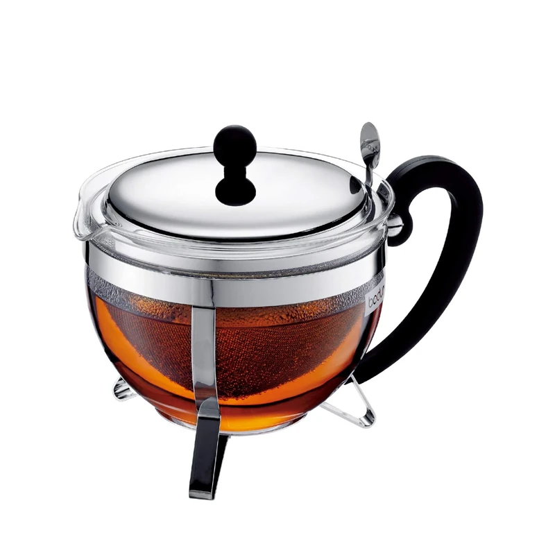 Bodum Chambord Tea Pot, Borosilicate Glass - 1.3 L, Shiny, 1921-16-6