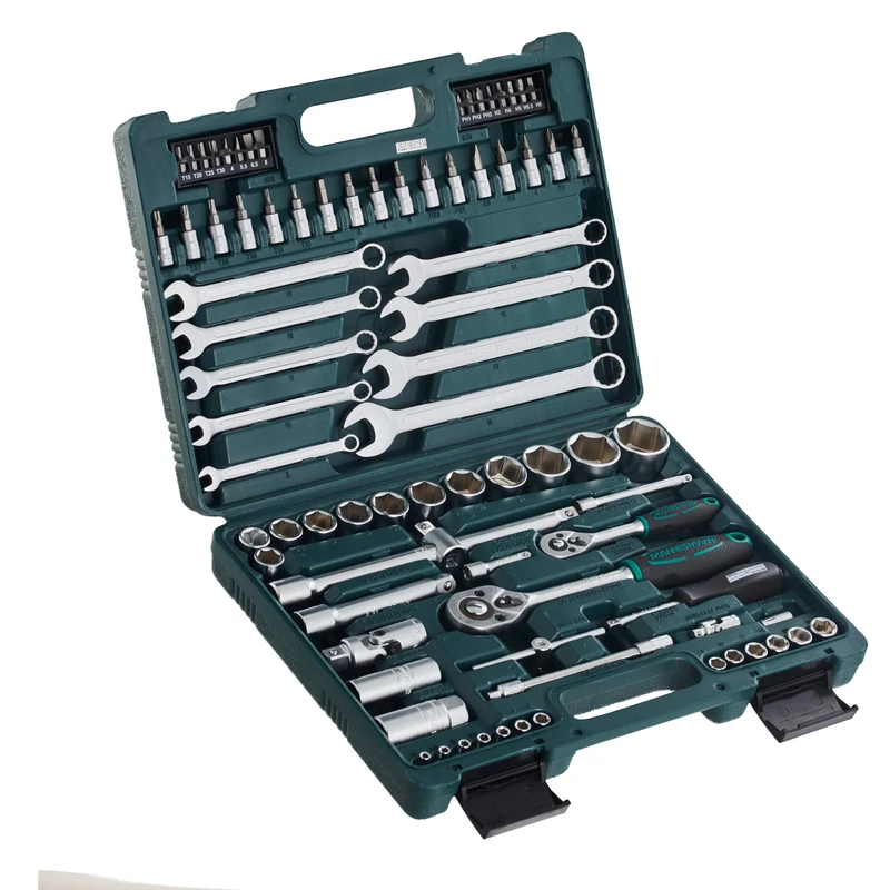 Mannesmann 29112 82-Piece Socket Key Set 0.6 cm (0.25 Inches) and 1.27 cm (0.5 Inches)