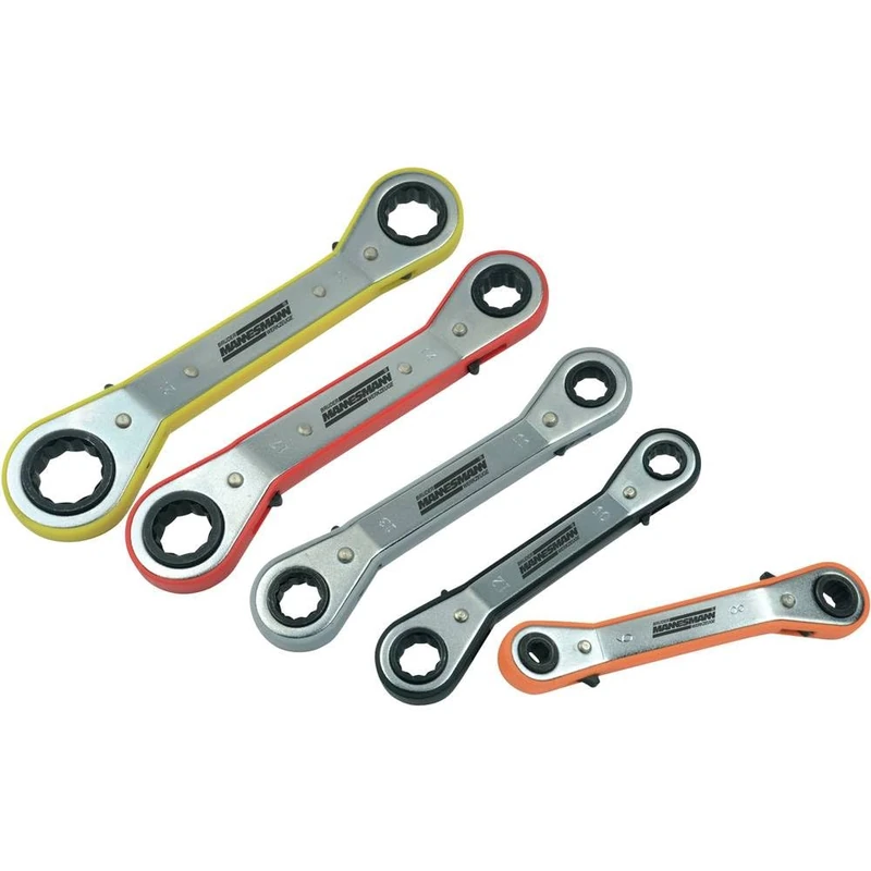 Mannesmann M27405 5-Piece Ratchet Wrench Set 6 x 8 mm to 19 x 21 mm