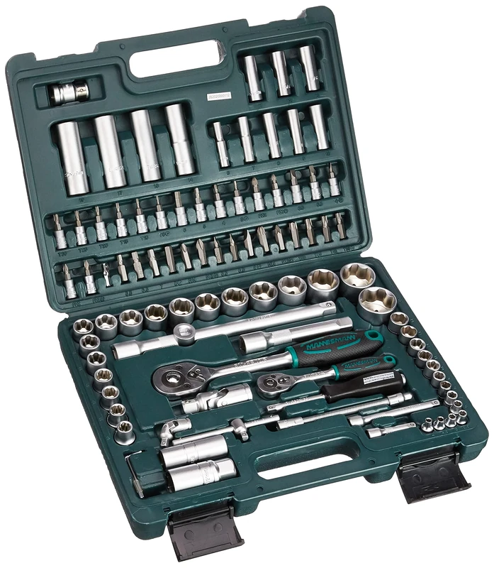 Mannesmann 1/4 Plus 1/2-inch Socket Set Super Lock System (94 Pieces)