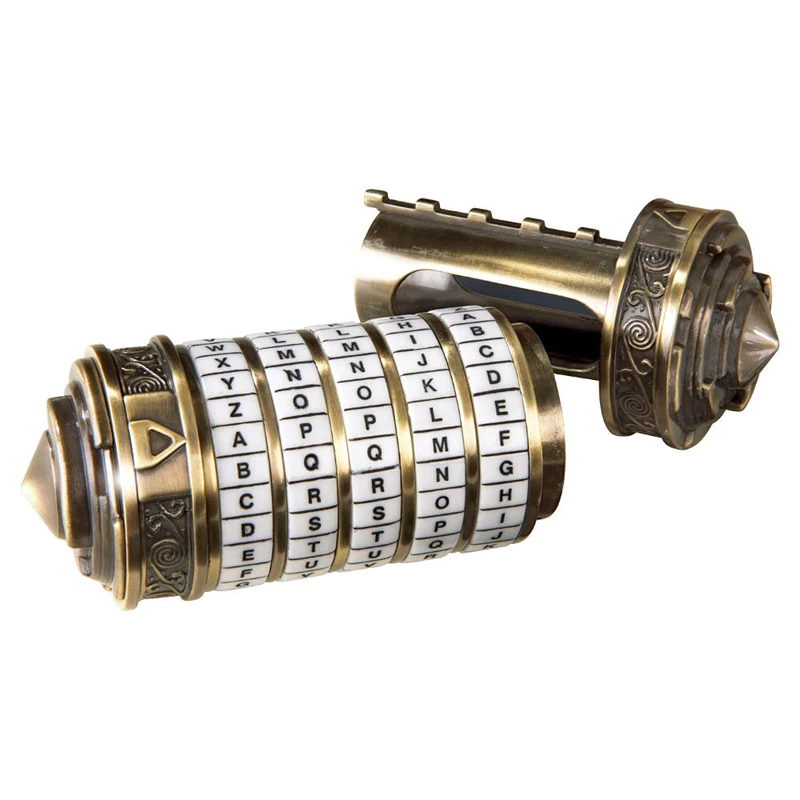 The Noble Collection Da Vinci Code Mini Cryptex - 4in (10cm) Officially Licensed Miniature Working Movie Prop Replicas Gifts - Image 1
