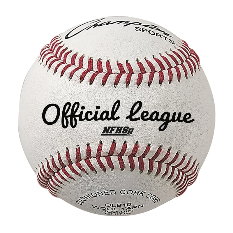 Champion Sports Leather Baseball Set: Dozen Indoor/Outdoor Genuine Leather Official League Baseballs for Practice Training or Real Game - OLB10 Pack of 12