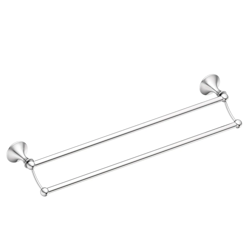 Moen DN7722CH Lounge 24-Inch Bathroom Double Towel Bar, Chrome - Image 1