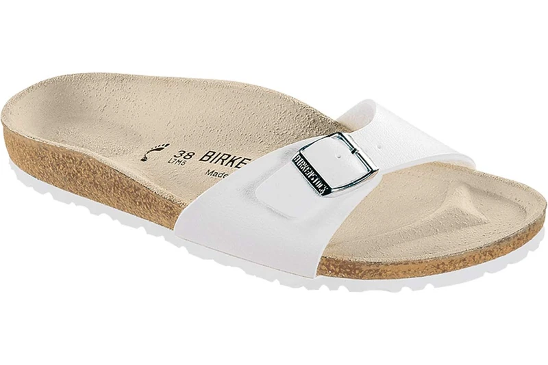 Birkenstock Madrid, Unisex-Adults Sandals, White, 2.5 UK (35 EU)