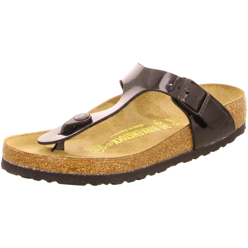 Birkenstock Gizeh, Unisex - Adults Sandals, Black (Black Patent), 7.5 UK (41 EU)