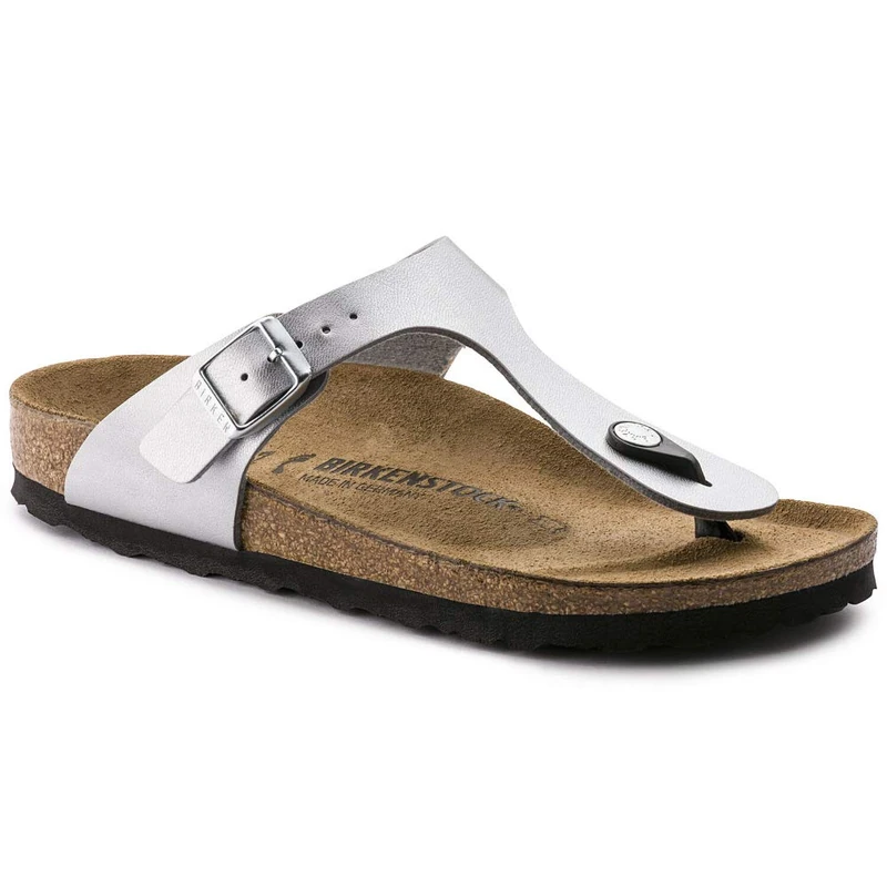 Birkenstock Gizeh Flip Flops Women Silver - 4.5 - Flip Flops Shoes
