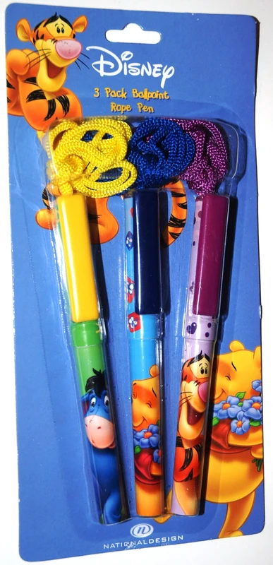 Disney Winnie The Pooh Bear Ballpoint Rope Pens 3 Pack