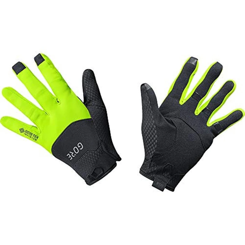 GOREWEAR C5 WINDSTOPPER Gloves, Black / Neon Yellow, 7