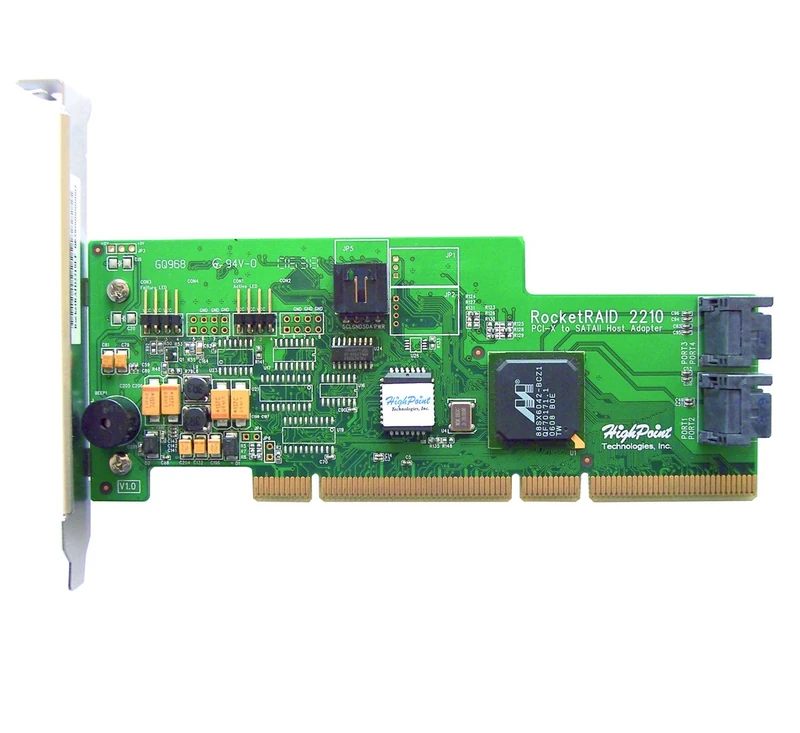 HighPoint RocketRAID 2210 4-Channel PCI-X SATA 3Gb/s RAID Controller