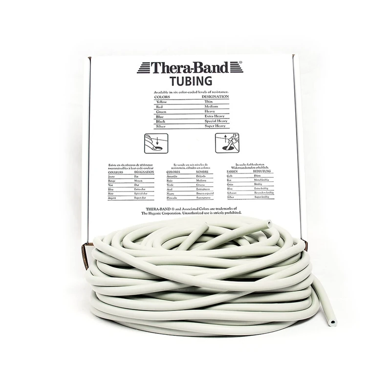 THERABAND Resistance Tubing 30.5m Silver Super Heavy | Professional Latex Exercise Band for Strength Training, Rehabilitation & Mobility Workouts