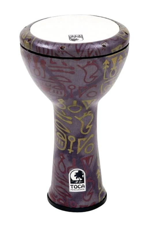 TOCA Doumbek Freestyle Drum (high quality mechanical tuning, ideal for various musical applications, unique finish, perfect combination of tradition & modernity, size: 9"), Atztec Blue