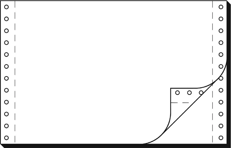 SIGEL 36242 Listing Paper, 6" x 240 mm, 2-part, 56/57 gsm, vp's, white, blank, 2000 sets