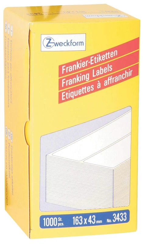 Avery Zweckform Franking Labels 163x43 mm 1000 Labels White