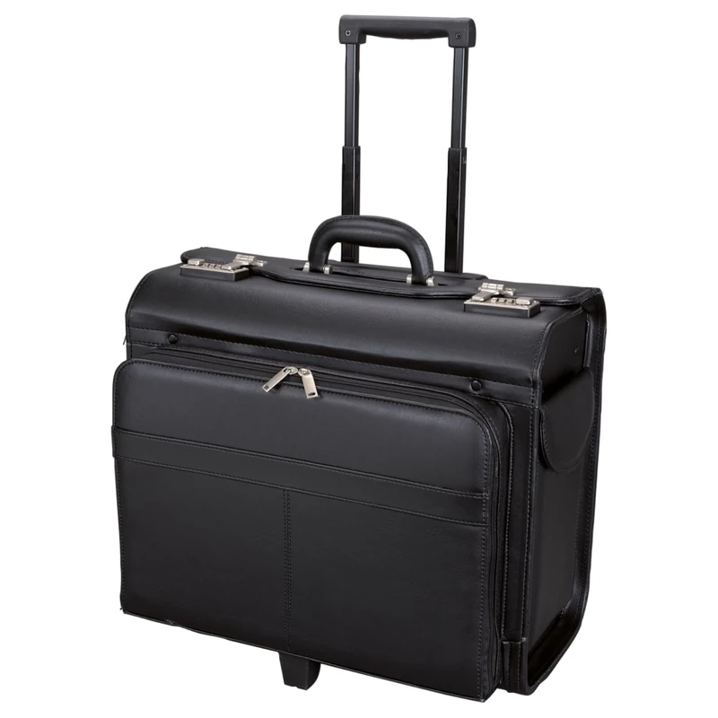 Alassio - 45030 SAN REMO - trolley pilot case, wheeled, imitation leather, black