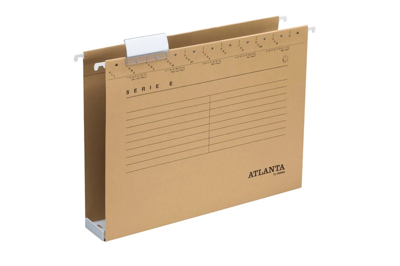 Atlanta Serie E hanging collector A4, Jalema 2655214570, Robust hanging collector with extra large capacity, natural brown (Pack of 25)