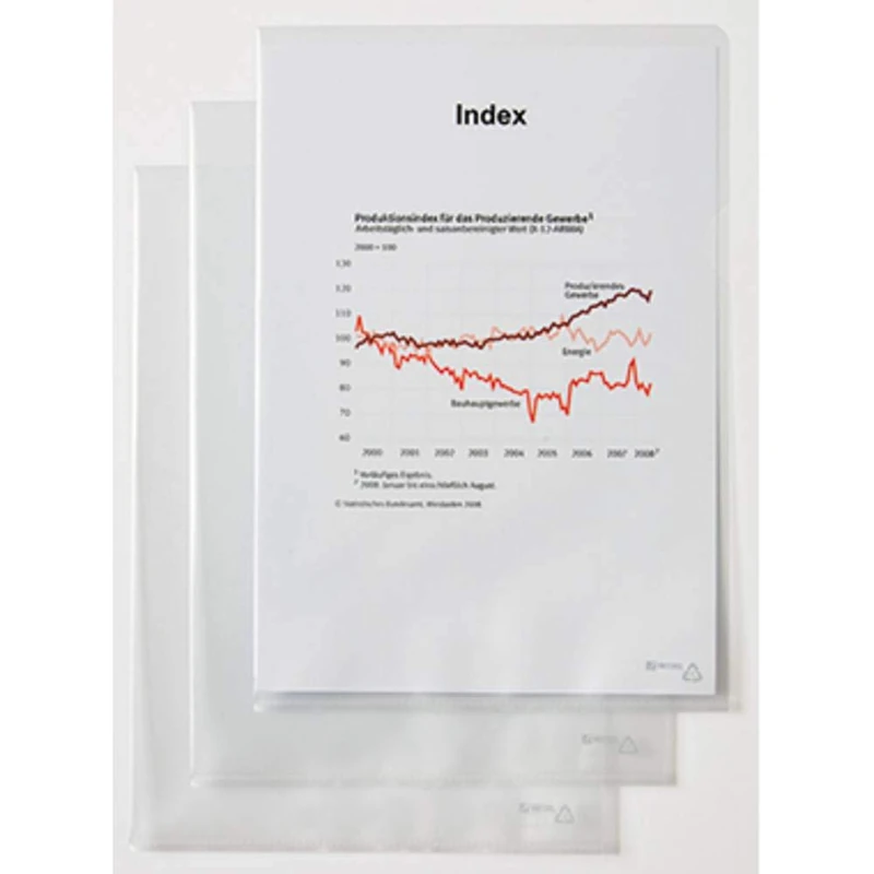 Hetzel Sichthüllen Spitzenqualität Sichthülle A4 dokuecht farblos 50St GLATT HARTFOLIE