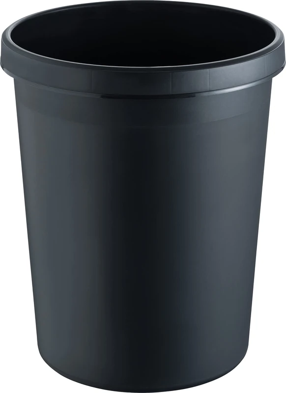 helit H6106295 Large Waste Paper Bin, 45 Litre, Black