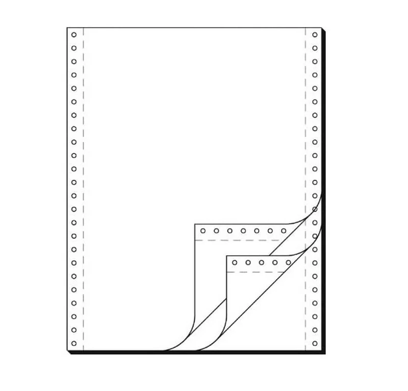 SIGEL 32243 Listing Paper, 12" x 240 mm, 3-part, 60/53/57 gsm, vp's, blank, 600 sets