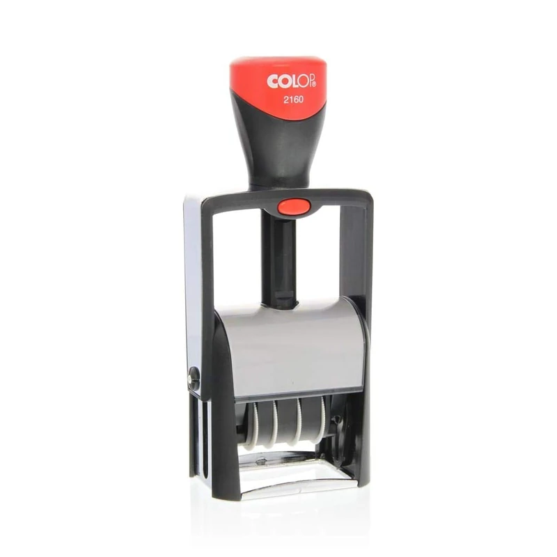 Colop 2160/RL 2331502232 Date Stamp with German Text 24 x 41 mm in Blister Packaging Red/Blue