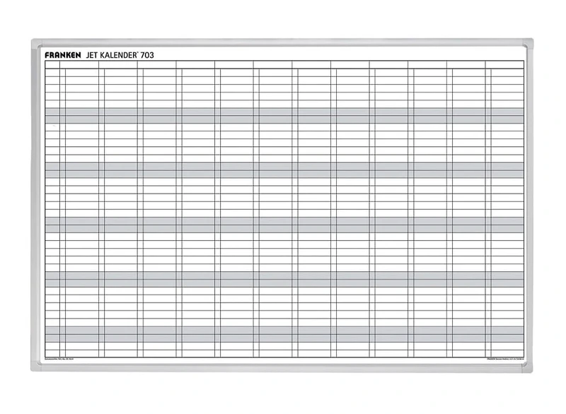 FRANKEN JK703 Over 12 Months Varnished Magnetic Write-On Dry Erase Aluminium Frame Wall Mounted Magnetic Board 90 x 60 cm