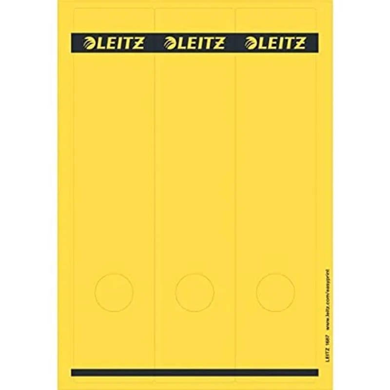 Esselte Leitz 16870015 Spine Label Self-Adhesive PC Paper Pack of 75 Yellow