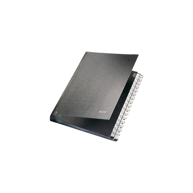Leitz Desk Organiser 1-31, Black, 27.2 x 25 cm, 31 Holes, 31 Pieces, 45 mm