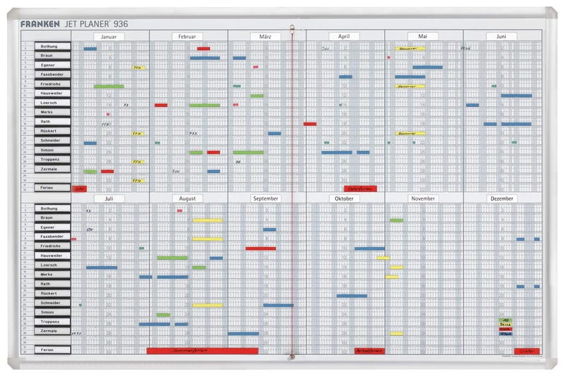 Franken Jet Planer 936 Jahresplaner 60x90cm - 12 Months