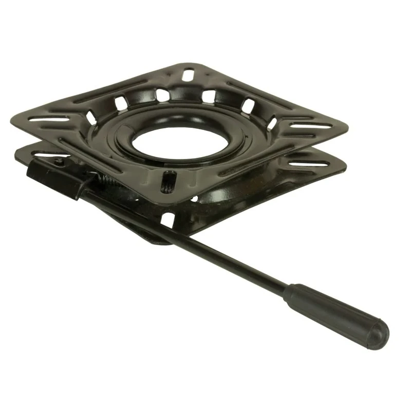 Springfield 1100018 Locking 12-Way Seat Swivel - 6.75" Square with 0¡ Tilt, Black E-Coat