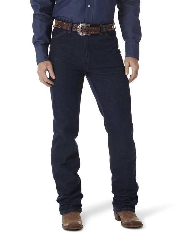 Wrangler Men's Cowboy Cut Slim Fit Stretch Boot Cut Jean PANTS, Navy Stretch, 38W / 30L - Image 1