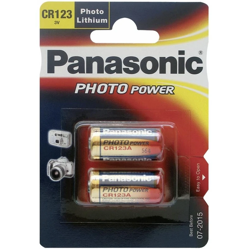 Panasonic Photo Lithium Batteries CR123AL x 2