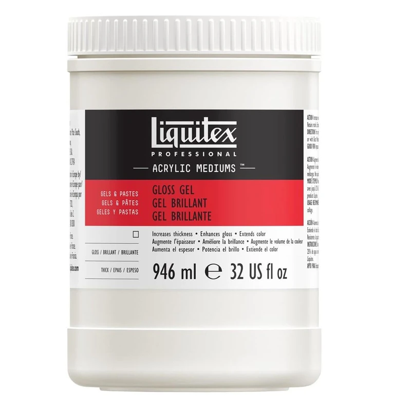 Liquitex Professional Acrylic Medium for Arcylic Paint, Gloss Gel, 946 ml