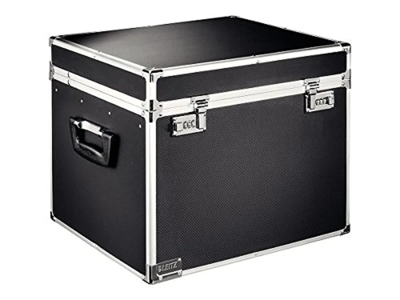 Leitz 67140095 Lockable Suspension File Chest, A4, 30 File Capacity, Colour: Black/Chrome