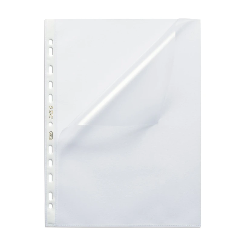 Elba 71412FL Document Protectors A4 90 Embossed Polypropylene Pack of 100