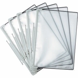 Tarifold t'office 704300 Display Panels A4 Polypropylene Pack of 5 Grey