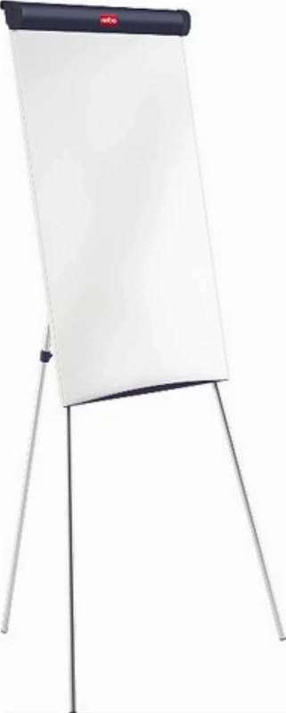 Nobo Impression Pro Tripod Steel Magnetic Whiteboard Easel, Adjustable Height Free Standing Dry Wipe Memo Board, With Pen Tray Holder & Flipchart Pad Hooks, White, 1901916