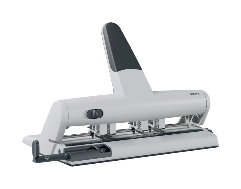 Leitz 51140184 Adjustable Hole Punch, up to 6 Hole punching, 30 Sheets, Metal, AKTO, 51140084 - Silver