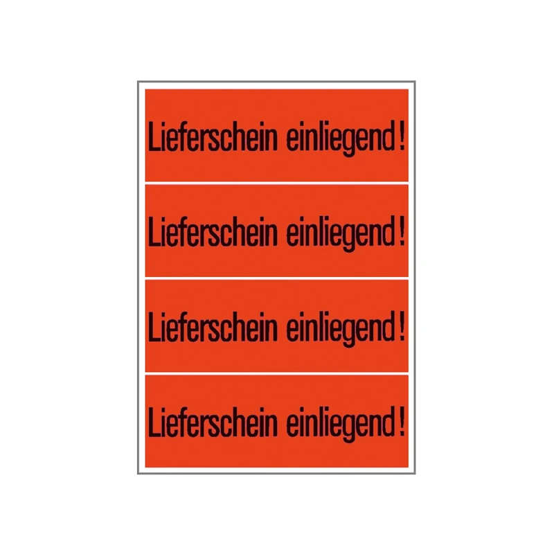 Herma 6754 Note"Vorsicht Zerbrechlich" (Caution Fragile) 39 x 118 mm Pack of 1,000 Luminous Red - Image 1