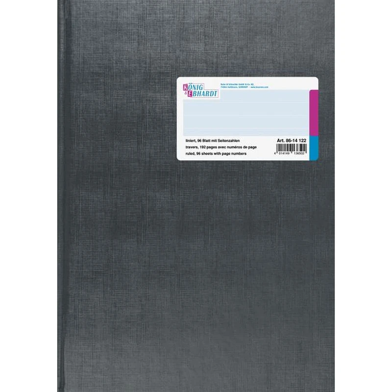 Konig & Ebhardt 8614122 601P96 Business Book Binding A4 Lined 96 Sheets 80 GSM