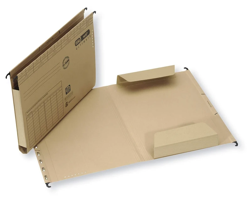 Elba Vertic Ultimate Nude 85449 Suspension File with Open Sides with 2 Flaps Pack of 25 Natural Brown